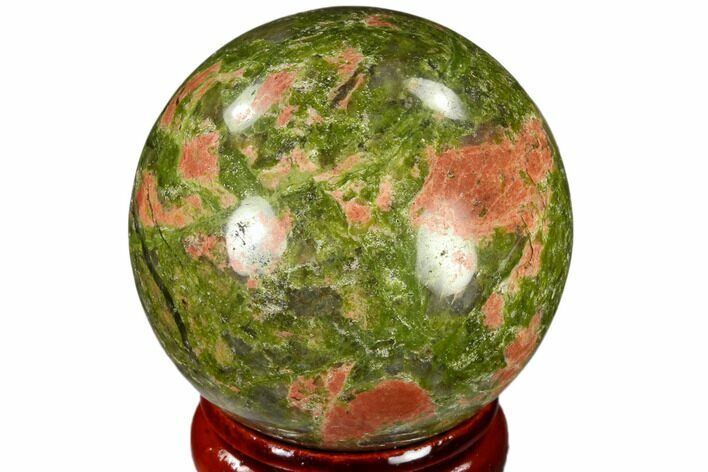 Polished Unakite Sphere - Canada #116126
